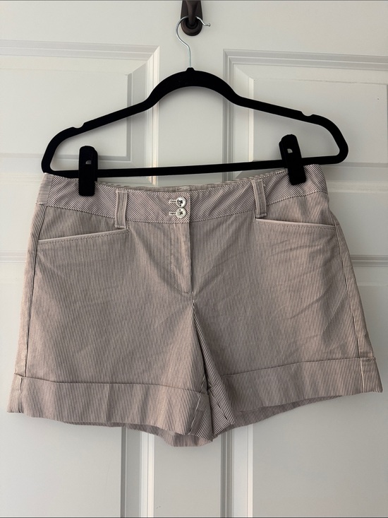 White House Black Market Pants - Women's White House Black Market Neutral Striped Shorts